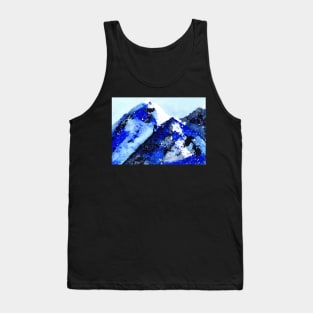 Semi-abstract watercolor mountains Tank Top